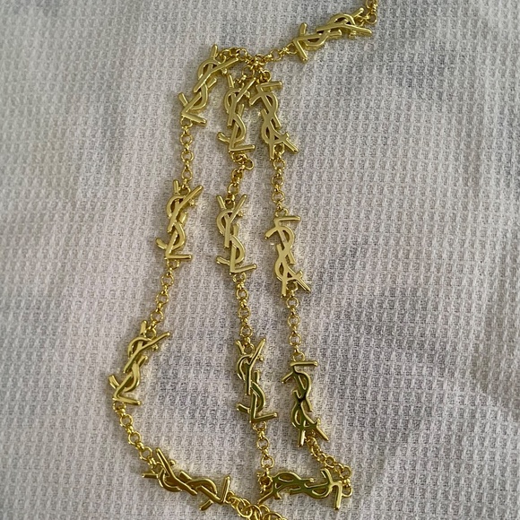 YS Gold Plated Multi Logo Necklace - Picture 5 of 12